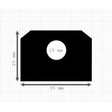 Luikenpakking | EPDM | 35 x 25 mm